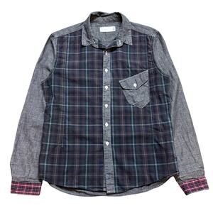 Prospective Flow Plaid Pocket Button Up Shirt Men's Large